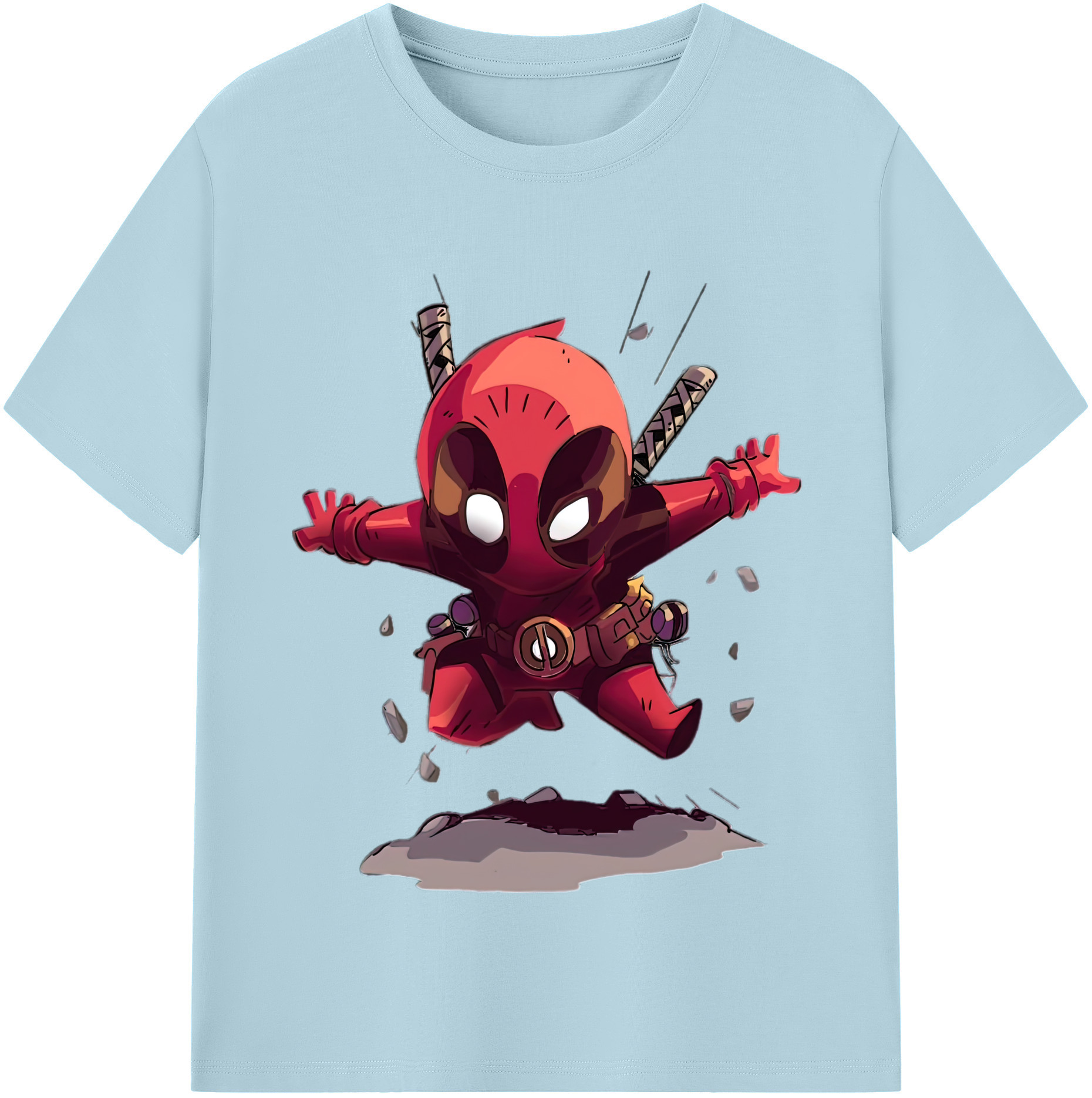 （画像用） Deadpool デッドプール 綿100％半袖Tシャツ（フロントプリント）
